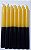 Vela palito Amarelo e Preto 18 cm 1 Kg - Imagem 2