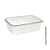 POTE RETANGULAR PLÁSTICO C/ TAMPA 150ML - PCT C/ 300UN - Imagem 1