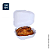 EMBALAGEM DE ISOPOR PARA FRANGO (FRANGUEIRA) BRANCA – PCT C/ 100UN - Imagem 1