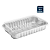 BANDEJA DE ALUMÍNIO 500ML COM TAMPA TRANSPARENTE COM 100 UNIDADES - Imagem 1