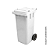 LIXEIRA CONTAINER CONTENTOR 120L C/ RODAS P/ COLETA SELETIVA BRANCA - Imagem 1