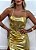 Vestido Midi Fenda Metalizado Luana Dourado - Imagem 4