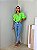 Blusa Cropped Manga Princesa Alícia Verde - Imagem 1