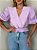Blusa Cropped Manga Princesa Alícia Lilás - Imagem 5