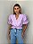 Blusa Cropped Manga Princesa Alícia Lilás - Imagem 2