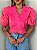 Blusa Cropped Manga Princesa Alícia Rosa - Imagem 1