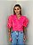 Blusa Cropped Manga Princesa Alícia Rosa - Imagem 3
