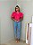 Blusa Cropped Manga Princesa Alícia Rosa - Imagem 4