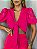 Blusa Amarração Manga Bordada Eva Rosa Pink - Imagem 1