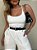 Regata Alcinha Cropped Americana Canelada Off White - Imagem 12