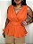 Blusa Peplum Plissada Antônia Laranja - Imagem 3