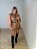 Vestido Curto Boho Boêmia Marrom Claro - Imagem 5