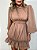 Vestido Curto Boho Boêmia Marrom Claro - Imagem 4