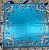 Lenço Cetim Estampado Boêmia Azul Claro - Imagem 6