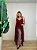 Túnica Boho Babados Chloe Vermelho Vinho - Imagem 4