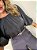 Blusa Cropped Cetim Malu Cinza Chumbo - Imagem 4