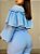 Camisa Bata Angelina Babados Azul Bebê - Imagem 7