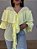 Camisa Bata Angelina Babados Amarelo Manteiga - Imagem 1