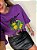 T-shirt Fit Estampada Mangão Roxo Farm - Imagem 1