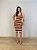 Vestido Midi Tricot Modal Duda Telha/Branco - Imagem 1