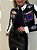 Jaqueta Cropped Couro (Courino) Americana Preto/Branco - Imagem 6