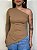 Blusa Assimétrica Nula Manga Chile Marrom Claro - Imagem 2