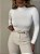 Cinto Couro Fino Off White - Imagem 1