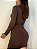 Vestido Curto Drapeado Rebeca Marrom - Imagem 5
