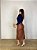 Saia Midi Couro (Courino) Rebeca Caramelo - Imagem 6