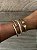 Bracelete Aberto Dourado Strass - Imagem 1