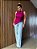 Blusa Frente Única Franzidos/Amarrações Rosa Animale Jeans - Imagem 4