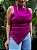 Blusa Frente Única Franzidos/Amarrações Rosa Animale Jeans - Imagem 3