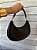Bolsa Couro (Courino) Meia Lua Preta - Imagem 2