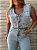 Colete Cropped Teresa Jeans Claro - Imagem 4