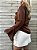 Camisa Babados Chloe Marrom - Imagem 11