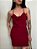 Slip Dress Curto Dora Vermelho Bordô - Imagem 2