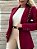 Maxi Blazer Alfaiataria Isabela Vermelho Bordô - Imagem 5