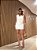 Short Saia Alfaiataria Pedras Jane Branco - Imagem 1