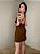 Slip Dress Curto Dora Marrom - Imagem 4