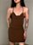 Slip Dress Curto Dora Marrom - Imagem 2