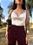 Blusa Cetim Decote Degagê Jane Branca - Imagem 1