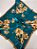 Lenço Cetim Estampado Azul Esverdeado - Imagem 2