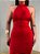Vestido Midi Drapeado Virgínia Vermelho - Imagem 2