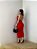 Vestido Midi Drapeado Virgínia Vermelho - Imagem 3