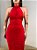 Vestido Midi Drapeado Virgínia Vermelho - Imagem 5