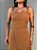 Vestido Midi Alfaiataria Teresa Camel - Imagem 4