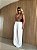 Calça Pantalona Isabela Off White - Imagem 1