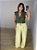 Calça Pantalona Isabela Verde Claro - Imagem 4