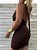 Vestido Curto Decote Degagê Jane Marrom - Imagem 11