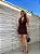 Vestido Curto Decote Degagê Jane Marrom - Imagem 5